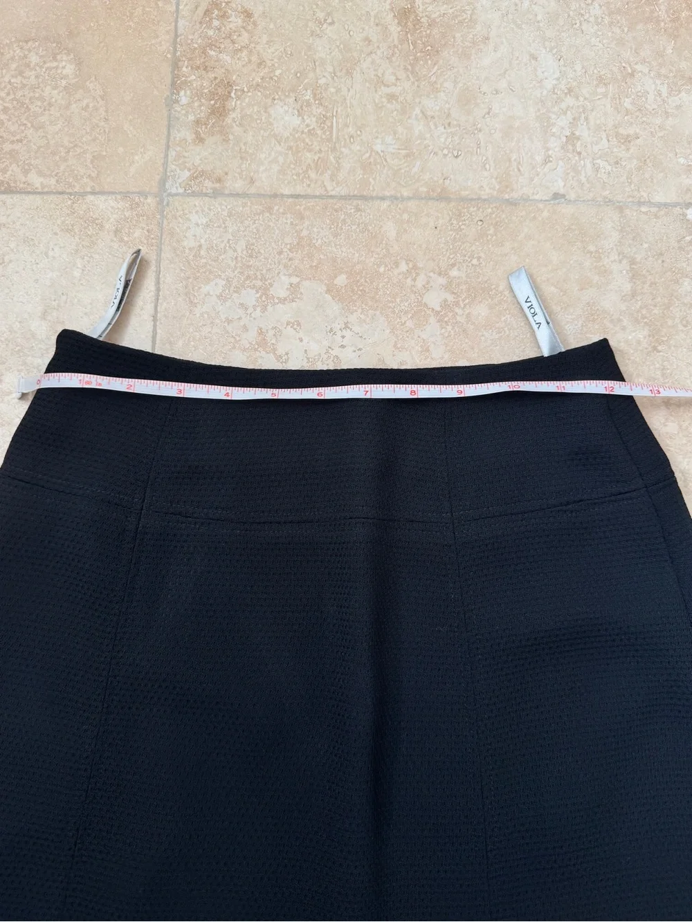 VIOLA PER DONNA Black Textured Mini Skirt Size EU 36